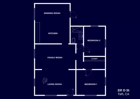 Floorplan - 331 D St, Taft, CA 93268 photo 1 of 1