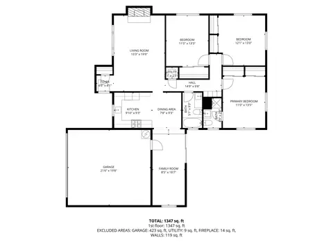 Floorplan - 524 E Cypress Ave, Visalia, CA 93292 photo 1 of 1