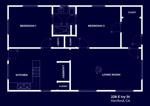 Floorplan - 228 E Ivy St, Hanford, CA 93230 photo 1 of 1