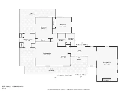 Floorplan - 40209 Redtail Ln, Three Rivers, CA 93271 photo 4 of 8
