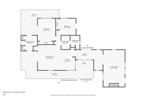 Floorplan - 40209 Redtail Ln, Three Rivers, CA 93271 photo 8 of 8