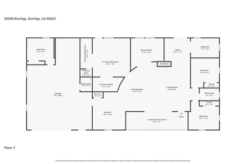 Floorplan - 39348 Dunlap Rd, Dunlap, CA 93621 photo 1 of 1