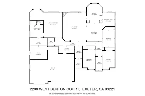 Floorplan - 2208 W Benton Ct, Exeter, CA 93221 photo 1 of 1