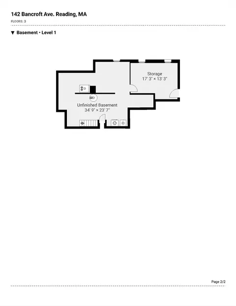 Floorplan - 142 Bancroft Ave, Reading, MA 01867 photo 2 of 2