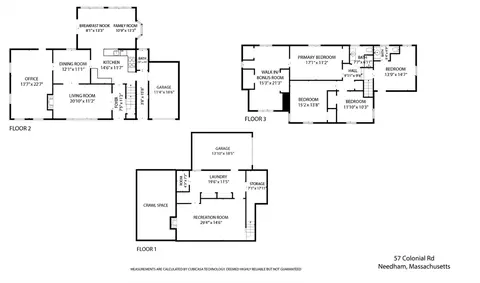 Floorplan - 57 Colonial Rd, Needham, MA 02492 photo 1 of 1