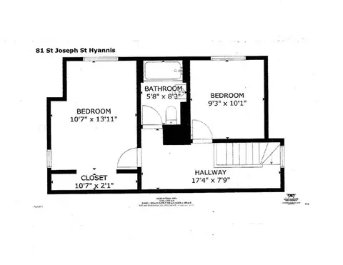Floorplan - 81 Saint Joseph St, Barnstable, MA 02601 photo 2 of 3