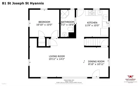 Floorplan - 81 Saint Joseph St, Barnstable, MA 02601 photo 1 of 3