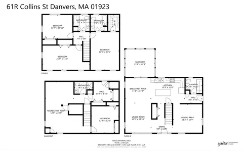 Floorplan - 61 Collins St #2, Danvers, MA 01923 photo 1 of 1