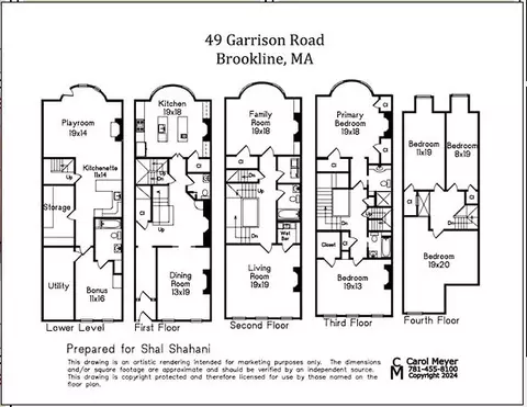 Floorplan - 49 Garrison Rd, Brookline, MA 02445 photo 1 of 1