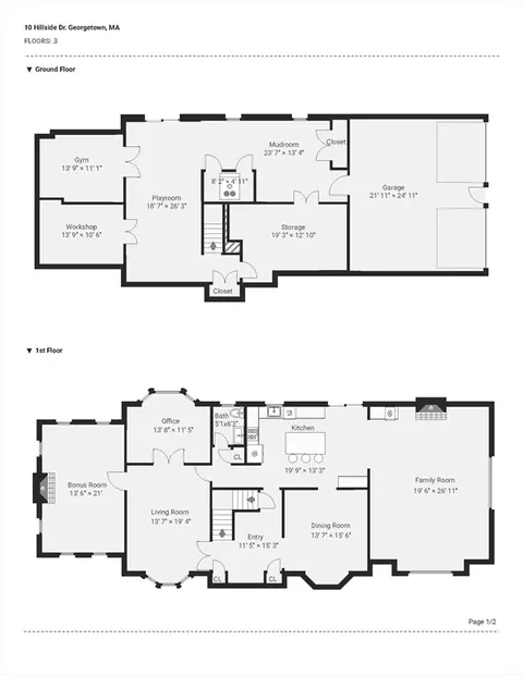 Floorplan - 10 Hillside Dr, Georgetown, MA 01833 photo 1 of 2