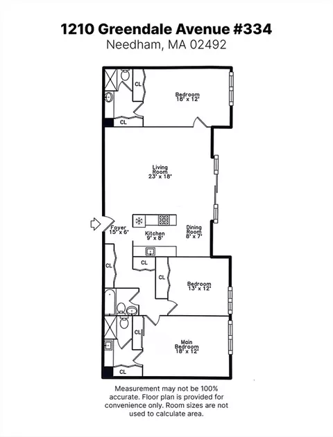 Floorplan - 1210 Greendale Ave #334, Needham, MA 02492 photo 1 of 1