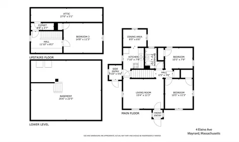 Floorplan - 4 Elaine Ave, Maynard, MA 01754 photo 1 of 1