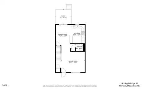 Floorplan - 14 Apple Ridge Rd #3, Maynard, MA 01754 photo 1 of 4