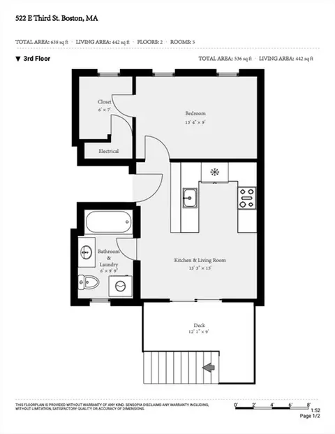 Floorplan - 522 E 3rd St #3, Boston, MA 02127 photo 1 of 1
