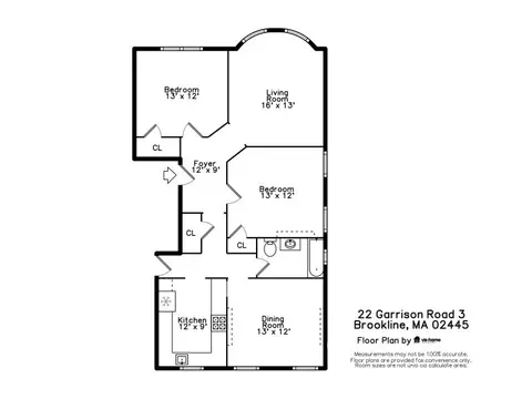 Floorplan - 22 Garrison Rd #3, Brookline, MA 02445 photo 1 of 1