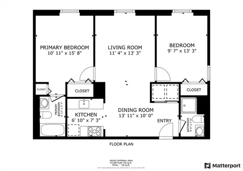 Floorplan - 61 Wright St #105, Stoneham, MA 02180 photo 1 of 1