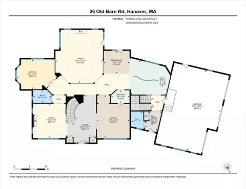Floorplan - 26 Old Barn Rd, Hanover, MA 02339 photo 1 of 4