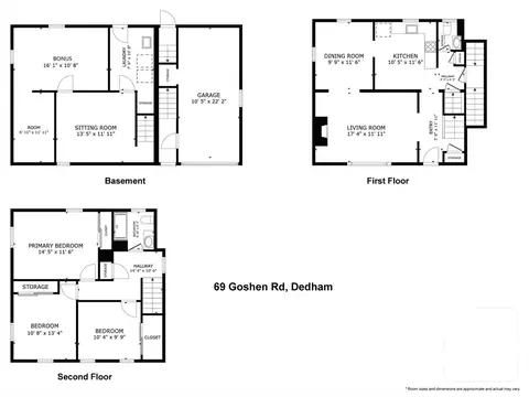 Floorplan - 69 Goshen Rd, Dedham, MA 02026 photo 1 of 1