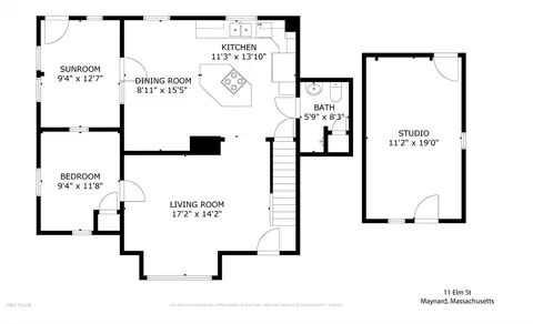 Floorplan - 11 Elm St, Maynard, MA 01754 photo 2 of 4