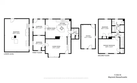 Floorplan - 11 Elm St, Maynard, MA 01754 photo 1 of 4