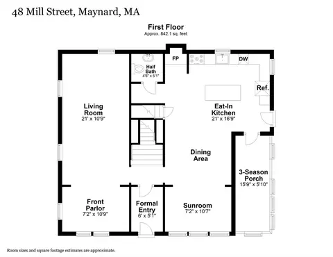 Floorplan - 48 Mill St, Maynard, MA 01754 photo 1 of 3