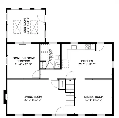 Floorplan - 42 Berkeley Rd, Dedham, MA 02026 photo 2 of 3