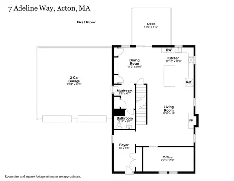 Floorplan - 7 Adeline Way, Acton, MA 01720 photo 1 of 3