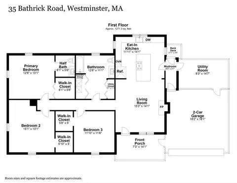 Floorplan - 35 Bathrick Rd, Westminster, MA 01473 photo 1 of 1