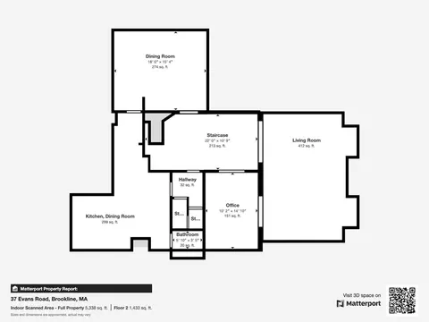 Floorplan - 37 Evans Rd, Brookline, MA 02445 photo 1 of 4