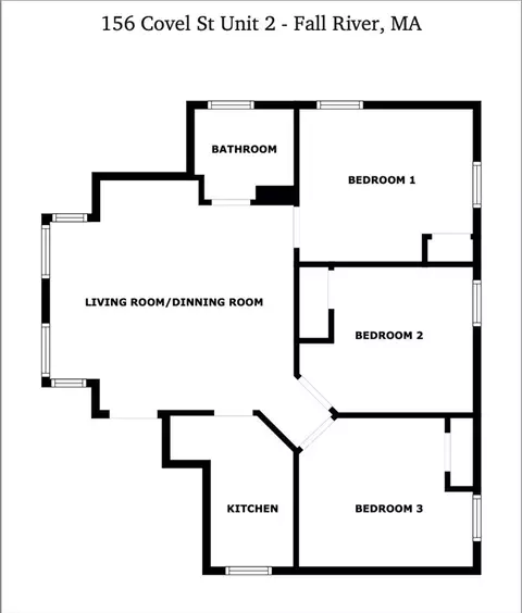Floorplan - 156 Covel St, Fall River, MA 02723 photo 2 of 3
