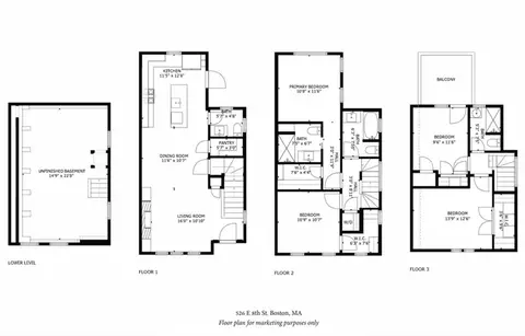 Floorplan - 526 E 8th St, Boston, MA 02127 photo 1 of 1