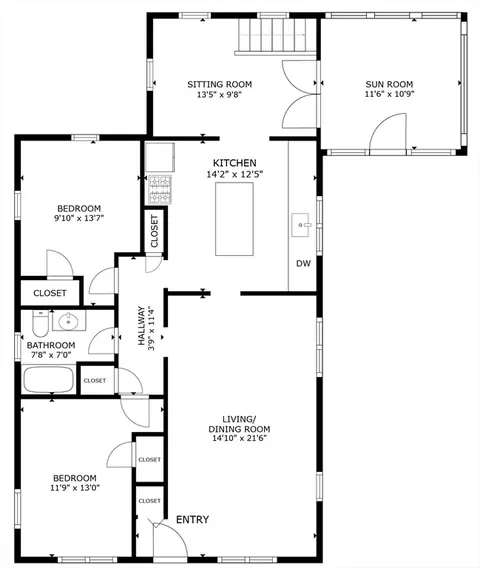 Floorplan - 61 Crane St, Dedham, MA 02026 photo 1 of 1