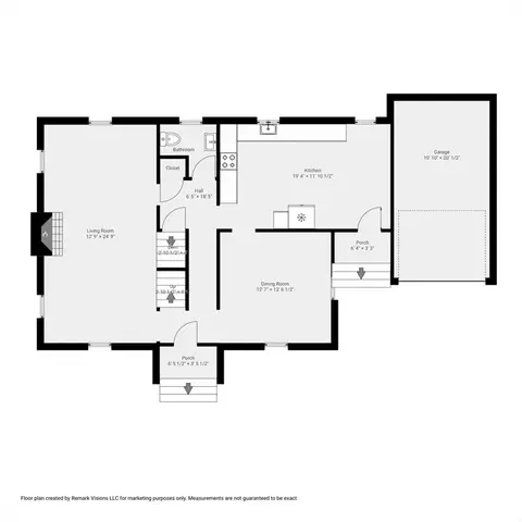 Floorplan - 20 Calvin Rd, Dedham, MA 02026 photo 1 of 2