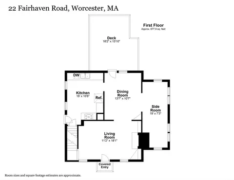 Floorplan - 22 Fairhaven Rd, Worcester, MA 01606 photo 2 of 3