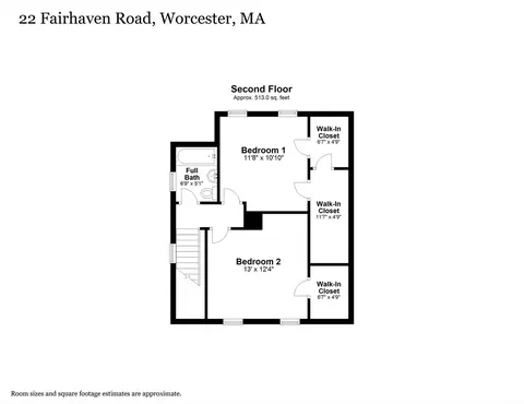 Floorplan - 22 Fairhaven Rd, Worcester, MA 01606 photo 3 of 3