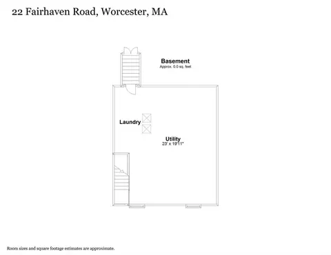 Floorplan - 22 Fairhaven Rd, Worcester, MA 01606 photo 1 of 3