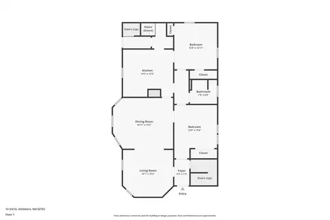 Floorplan - 14 Third St, Attleboro, MA 02703 photo 2 of 4