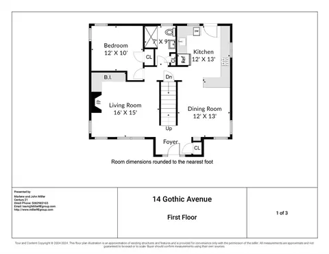 Floorplan - 14 Gothic Ave, Worcester, MA 01606 photo 1 of 3
