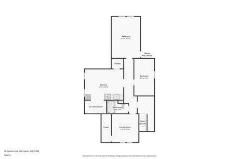 Floorplan - 53 Eastern Ave, Worcester, MA 01605 photo 3 of 3