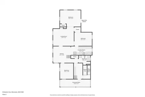 Floorplan - 53 Eastern Ave, Worcester, MA 01605 photo 2 of 3