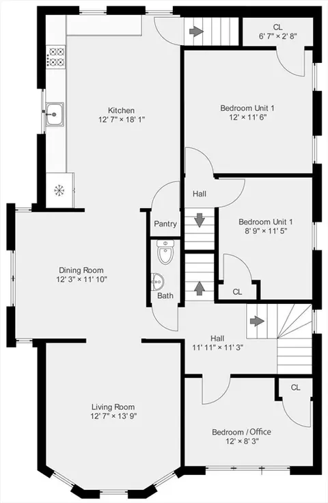 Floorplan - 20 Peirce Ave, Everett, MA 02149 photo 2 of 3