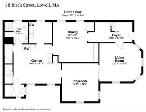 Floorplan - 48 Birch St, Lowell, MA 01852 photo 1 of 2