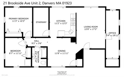 Floorplan - 21 Brookside Ave #2, Danvers, MA 01923 photo 1 of 1