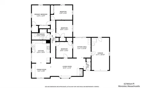 Floorplan - 62 Nelson Pl, Worcester, MA 01605 photo 1 of 1