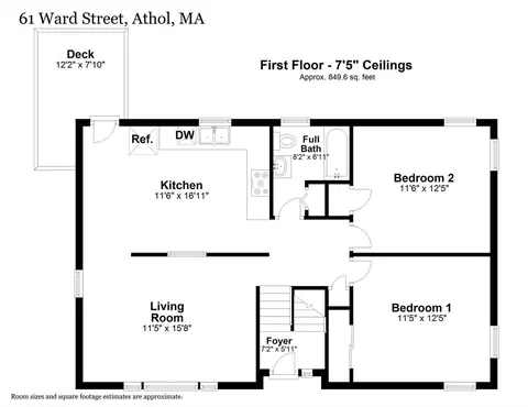 Floorplan - 61 Ward St, Athol, MA 01331 photo 1 of 2
