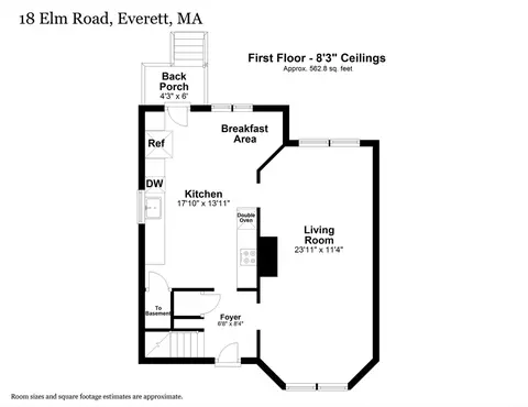 Floorplan - 18 Elm Rd, Everett, MA 02149 photo 1 of 2