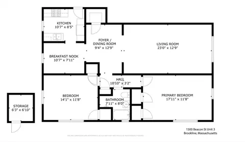 Floorplan - 1500 Beacon St #3, Brookline, MA 02445 photo 1 of 1