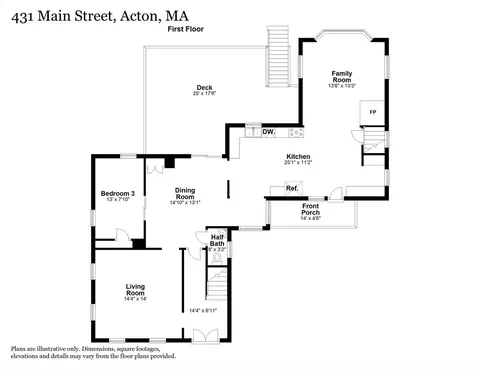 Floorplan - 431 Main St, Acton, MA 01720 photo 1 of 4