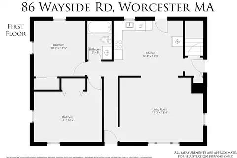 Floorplan - 86 Wayside Rd, Worcester, MA 01605 photo 1 of 2