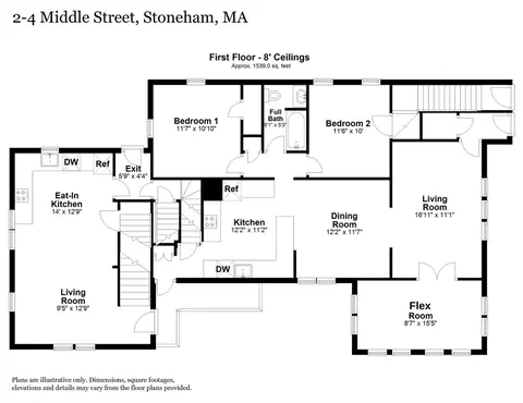 Floorplan - 2 Middle St # -4, Stoneham, MA 02180 photo 1 of 3